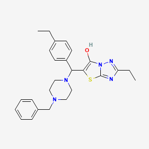 B2559607 5-((4-Benzylpiperazin-1-yl)(4-ethylphenyl)methyl)-2-ethylthiazolo[3,2-b][1,2,4]triazol-6-ol CAS No. 898367-47-0