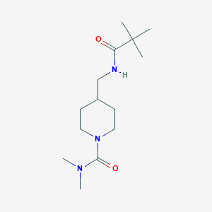 molecular formula C14H27N3O2 B2559609 N,N-二甲基-4-(叔丁酰胺甲基)哌啶-1-甲酰胺 CAS No. 2034459-11-3