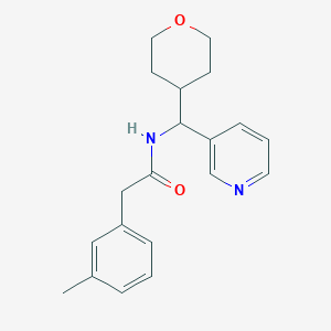 molecular formula C20H24N2O2 B2559616 N-(吡啶-3-基(四氢-2H-吡喃-4-基)甲基)-2-(间甲苯基)乙酰胺 CAS No. 2034591-75-6
