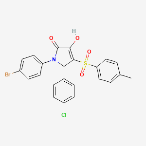 B2559622 1-(4-bromophenyl)-5-(4-chlorophenyl)-3-hydroxy-4-tosyl-1H-pyrrol-2(5H)-one CAS No. 1358049-87-2