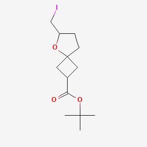 molecular formula C13H21IO3 B2559625 Tert-butyl 6-(iodomethyl)-5-oxaspiro[3.4]octane-2-carboxylate CAS No. 2416236-80-9