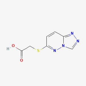 molecular formula C7H6N4O2S B2559626 ([1,2,4]Triazolo[4,3-b]pyridazin-6-ylthio)-acetic acid CAS No. 890588-01-9