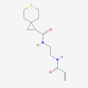 molecular formula C13H20N2O2S B2559638 N-[2-({6-thiaspiro[2.5]octan-1-yl}formamido)ethyl]prop-2-enamide CAS No. 2361764-61-4