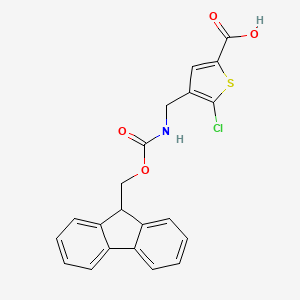 molecular formula C21H16ClNO4S B2559639 5-chloro-4-[({[(9H-fluoren-9-yl)methoxy]carbonyl}amino)methyl]thiophene-2-carboxylic acid CAS No. 2174002-02-7