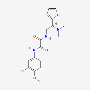 molecular formula C17H20ClN3O4 B2559682 N'-(3-chloro-4-methoxyphenyl)-N-[2-(dimethylamino)-2-(furan-2-yl)ethyl]ethanediamide CAS No. 941975-90-2