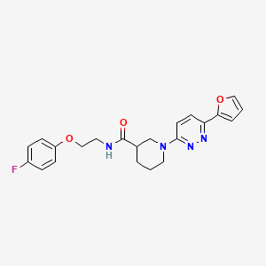 molecular formula C22H23FN4O3 B2559690 N-[2-(4-fluorophenoxy)ethyl]-1-[6-(furan-2-yl)pyridazin-3-yl]piperidine-3-carboxamide CAS No. 1226451-55-3