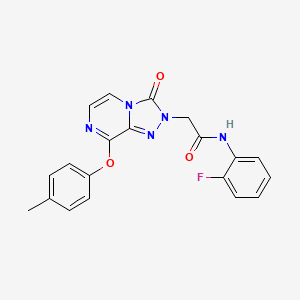 molecular formula C20H16FN5O3 B2559724 N-(2-fluorophenyl)-2-[8-(4-methylphenoxy)-3-oxo-2H,3H-[1,2,4]triazolo[4,3-a]pyrazin-2-yl]acetamide CAS No. 1251678-00-8