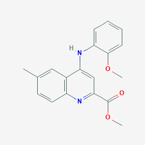 molecular formula C19H18N2O3 B2559729 Methyl 4-[(2-methoxyphenyl)amino]-6-methylquinoline-2-carboxylate CAS No. 1207046-43-2