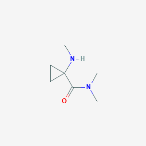 molecular formula C7H14N2O B2559741 N,N-Dimethyl-1-(methylamino)cyclopropanecarboxamide CAS No. 1956382-44-7