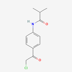 molecular formula C12H14ClNO2 B2559746 N-[4-(2-chloroacetyl)phenyl]-2-methylpropanamide CAS No. 851398-77-1
