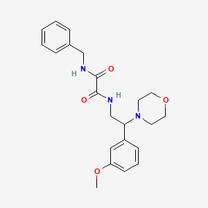 molecular formula C22H27N3O4 B2559747 N1-benzyl-N2-(2-(3-methoxyphenyl)-2-morpholinoethyl)oxalamide CAS No. 941932-68-9