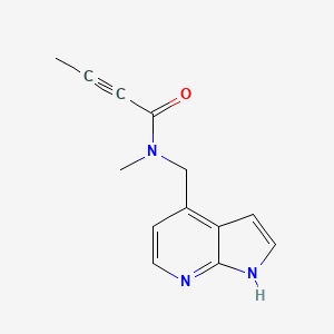 molecular formula C13H13N3O B2559761 N-Methyl-N-(1H-pyrrolo[2,3-b]pyridin-4-ylmethyl)but-2-ynamide CAS No. 2411250-86-5