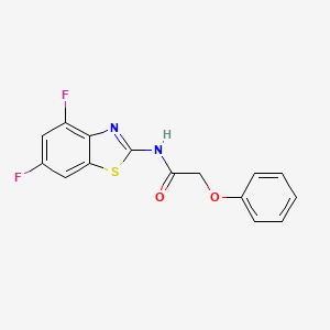 molecular formula C15H10F2N2O2S B2559767 N-(4,6-difluoro-1,3-benzothiazol-2-yl)-2-phenoxyacetamide CAS No. 868368-80-3