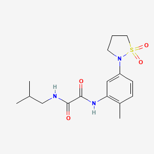 molecular formula C16H23N3O4S B2559771 N1-(5-(1,1-dioxidoisothiazolidin-2-yl)-2-methylphenyl)-N2-isobutyloxalamide CAS No. 1105215-67-5