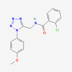 2-chloro-N-((1-(4-methoxyphenyl)-1H-tetrazol-5-yl)methyl)benzamide