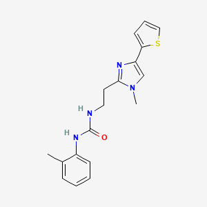 1-(2-(1-methyl-4-(thiophen-2-yl)-1H-imidazol-2-yl)ethyl)-3-(o-tolyl)urea