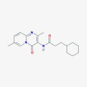 3-cyclohexyl-N-(2,7-dimethyl-4-oxo-4H-pyrido[1,2-a]pyrimidin-3-yl)propanamide