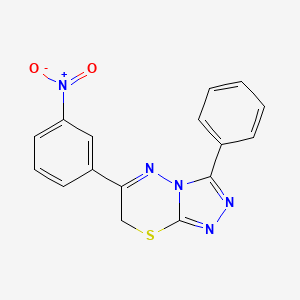 6-(3-nitrophenyl)-3-phenyl-7H-[1,2,4]triazolo[3,4-b][1,3,4]thiadiazine