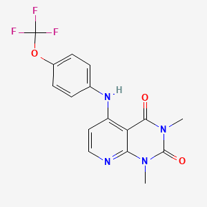 1,3-dimethyl-5-((4-(trifluoromethoxy)phenyl)amino)pyrido[2,3-d]pyrimidine-2,4(1H,3H)-dione