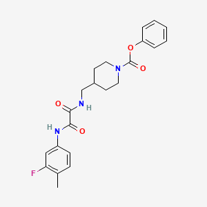Phenyl 4-((2-((3-fluoro-4-methylphenyl)amino)-2-oxoacetamido)methyl)piperidine-1-carboxylate