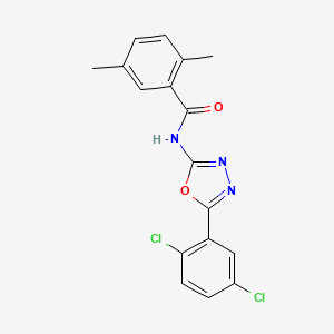N-[5-(2,5-dichlorophenyl)-1,3,4-oxadiazol-2-yl]-2,5-dimethylbenzamide