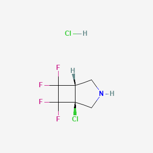 (1S,5S)-1-Chloro-6,6,7,7-tetrafluoro-3-azabicyclo[3.2.0]heptane;hydrochloride