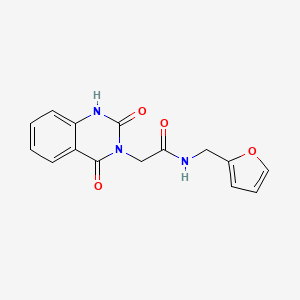 molecular formula C15H13N3O4 B2559850 2-(2,4-dioxo-1,2,3,4-tetrahydroquinazolin-3-yl)-N-[(furan-2-yl)methyl]acetamide CAS No. 688773-25-3