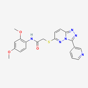 molecular formula C20H18N6O3S B2559854 N-(2,4-dimethoxyphenyl)-2-((3-(pyridin-3-yl)-[1,2,4]triazolo[4,3-b]pyridazin-6-yl)thio)acetamide CAS No. 868968-73-4