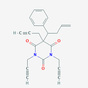 molecular formula C23H20N2O3 B025599 5-(1-Phenyl-3-butenyl)-1,3,5-tri-2-propynyl-2,4,6(1H,3H,5H)-pyrimidinetrione CAS No. 109317-93-3
