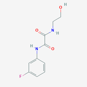 molecular formula C10H11FN2O3 B2559950 N'-(3-FLUOROPHENYL)-N-(2-HYDROXYETHYL)ETHANEDIAMIDE CAS No. 404023-20-7