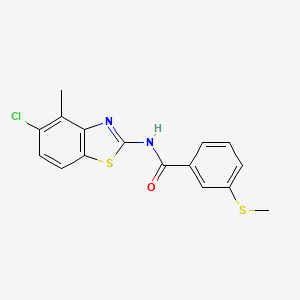 molecular formula C16H13ClN2OS2 B2560020 N-(5-chloro-4-methylbenzo[d]thiazol-2-yl)-3-(methylthio)benzamide CAS No. 896345-13-4