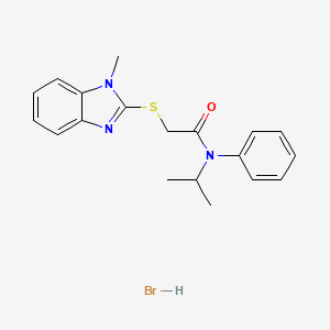 molecular formula C19H22BrN3OS B2560070 N-isopropyl-2-((1-methyl-1H-benzo[d]imidazol-2-yl)thio)-N-phenylacetamide hydrobromide CAS No. 475157-97-2