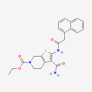 B2560111 ethyl 3-carbamoyl-2-(2-(naphthalen-1-yl)acetamido)-4,5-dihydrothieno[2,3-c]pyridine-6(7H)-carboxylate CAS No. 864925-93-9