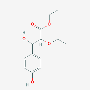 molecular formula C13H18O5 B2560115 Ethyl 2-ethoxy-3-hydroxy-3-(4-hydroxyphenyl)propanoate CAS No. 2055119-23-6