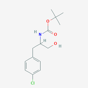 molecular formula C14H20ClNO3 B2560138 Tert-butyl 3-(4-chlorophenyl)-1-hydroxypropan-2-ylcarbamate CAS No. 235439-54-0