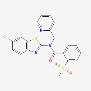N-(6-chlorobenzo[d]thiazol-2-yl)-2-(methylsulfonyl)-N-(pyridin-2-ylmethyl)benzamide