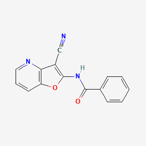 molecular formula C15H9N3O2 B2560179 N-{3-cyanofuro[3,2-b]pyridin-2-yl}benzamide CAS No. 672925-57-4
