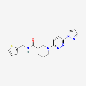 1-(6-(1H-pyrazol-1-yl)pyridazin-3-yl)-N-(thiophen-2-ylmethyl)piperidine-3-carboxamide