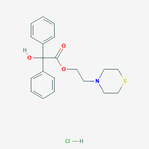 molecular formula C20H24ClNO3S B025602 2-Thiomorpholin-4-ylethyl 2-hydroxy-2,2-diphenylacetate;hydrochloride CAS No. 102516-84-7