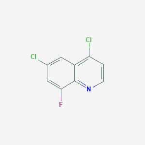 molecular formula C9H4Cl2FN B2560239 4,6-Dichloro-8-fluoroquinoline CAS No. 1019016-87-5