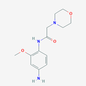 molecular formula C13H19N3O3 B2560247 N-(4-Amino-2-methoxy-phenyl)-2-morpholin-4-yl-acetamide CAS No. 110506-39-3