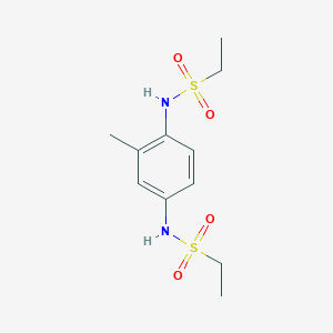molecular formula C11H18N2O4S2 B256028 N-[4-(ethylsulfonylamino)-3-methylphenyl]ethanesulfonamide 