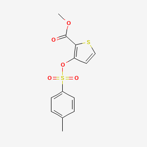 molecular formula C13H12O5S2 B2560299 Methyl 3-(tosyloxy)thiophene-2-carboxylate CAS No. 181226-89-1