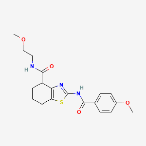 2-(4-methoxybenzamido)-N-(2-methoxyethyl)-4,5,6,7-tetrahydrobenzo[d]thiazole-4-carboxamide