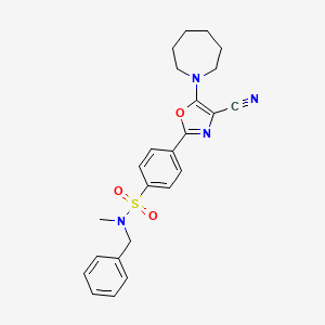 4-(5-(azepan-1-yl)-4-cyanooxazol-2-yl)-N-benzyl-N-methylbenzenesulfonamide