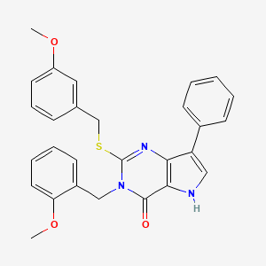 3-(2-methoxybenzyl)-2-((3-methoxybenzyl)thio)-7-phenyl-3H-pyrrolo[3,2-d]pyrimidin-4(5H)-one
