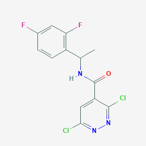 3,6-dichloro-N-[1-(2,4-difluorophenyl)ethyl]pyridazine-4-carboxamide