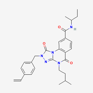 N-(sec-butyl)-4-(3-methylbutyl)-1,5-dioxo-2-(4-vinylbenzyl)-1,2,4,5-tetrahydro[1,2,4]triazolo[4,3-a]quinazoline-8-carboxamide