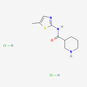 N-(5-Methyl-1,3-thiazol-2-yl)piperidine-3-carboxamide;dihydrochloride