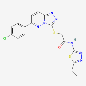 2-((6-(4-chlorophenyl)-[1,2,4]triazolo[4,3-b]pyridazin-3-yl)thio)-N-(5-ethyl-1,3,4-thiadiazol-2-yl)acetamide
